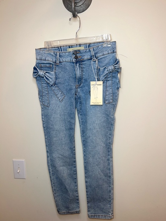 love trends Denim - Love Trends Bow Pocket Capri Skinny Jeans Light Wash Size 3 NWT